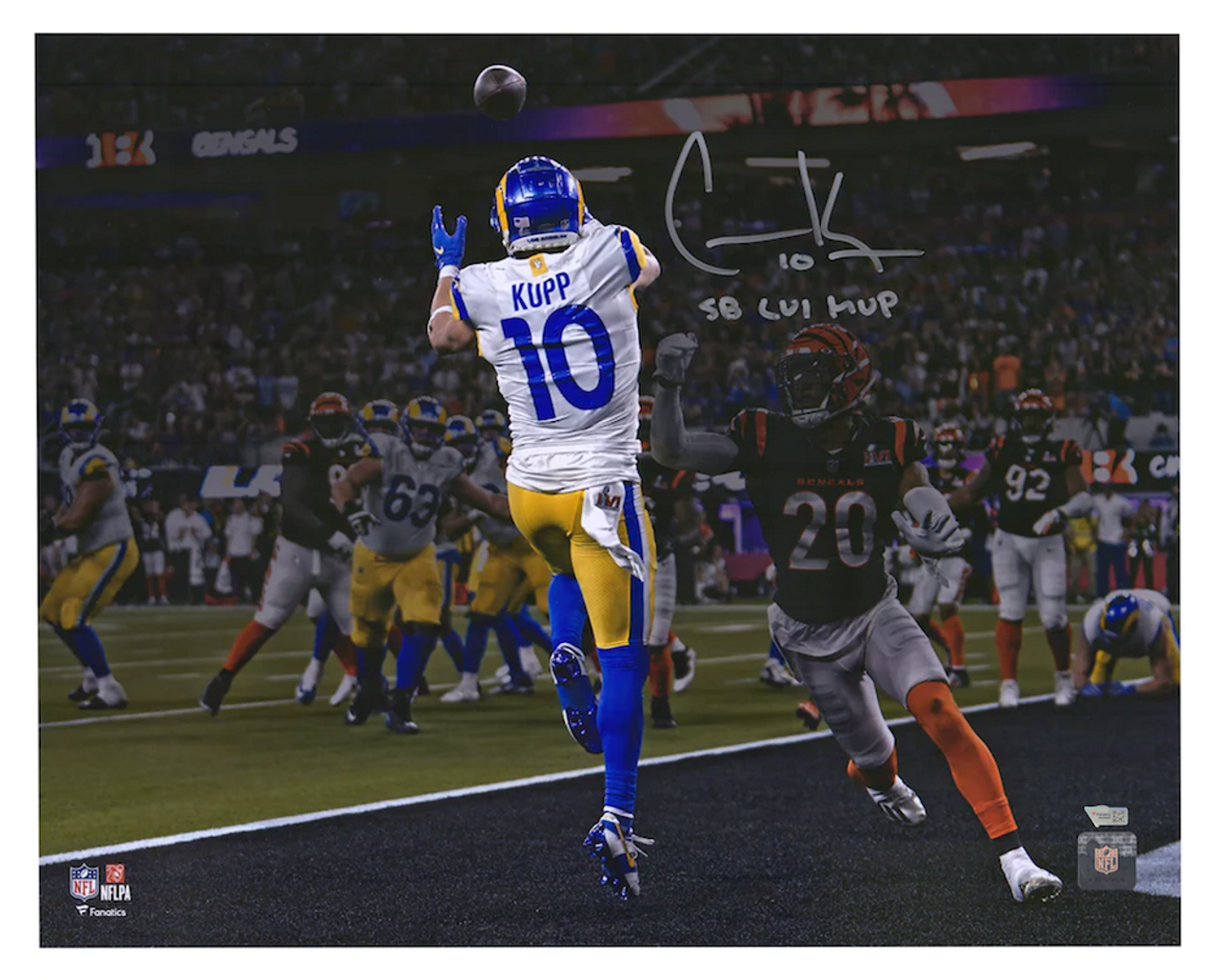 COOPER KUPP Autographed SB LVI MVP Super Bowl 16 x 20 Photograph  FANATICS - Game Day Legends