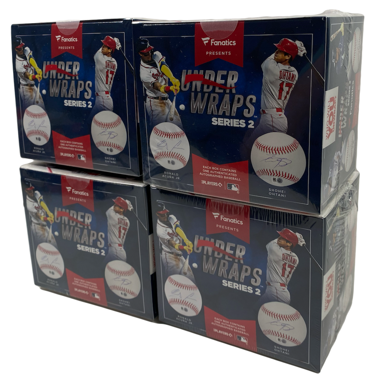 4 BOX SET FANATICS UNDER WRAPS MLB Mystery Baseball TROUT, JUDGE, OHTANI,  HARPER