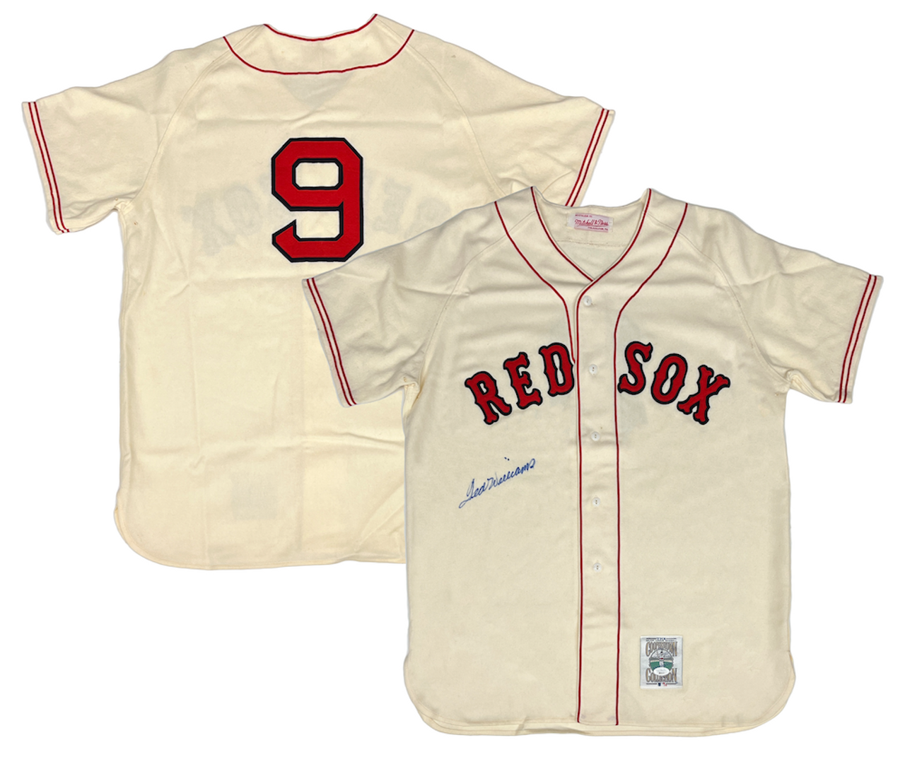 TED WILLIAMS Autographed Boston Red Sox Cream M&N Authentic Jersey PSA/DNA  - Game Day Legends