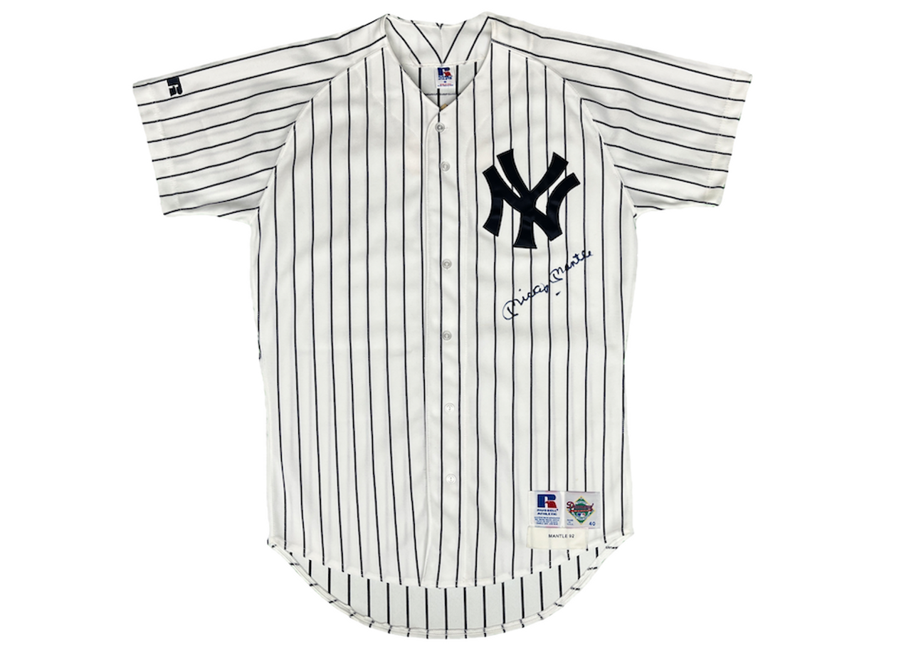 CUSTOM Youth NY Yankees Baseball Jersey Signed by Mickey Mantle with JSA COA
