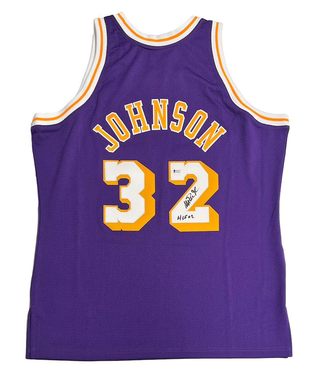 Magic Johnson Signed Los Angeles Lakers Away Jersey - Beckett COA