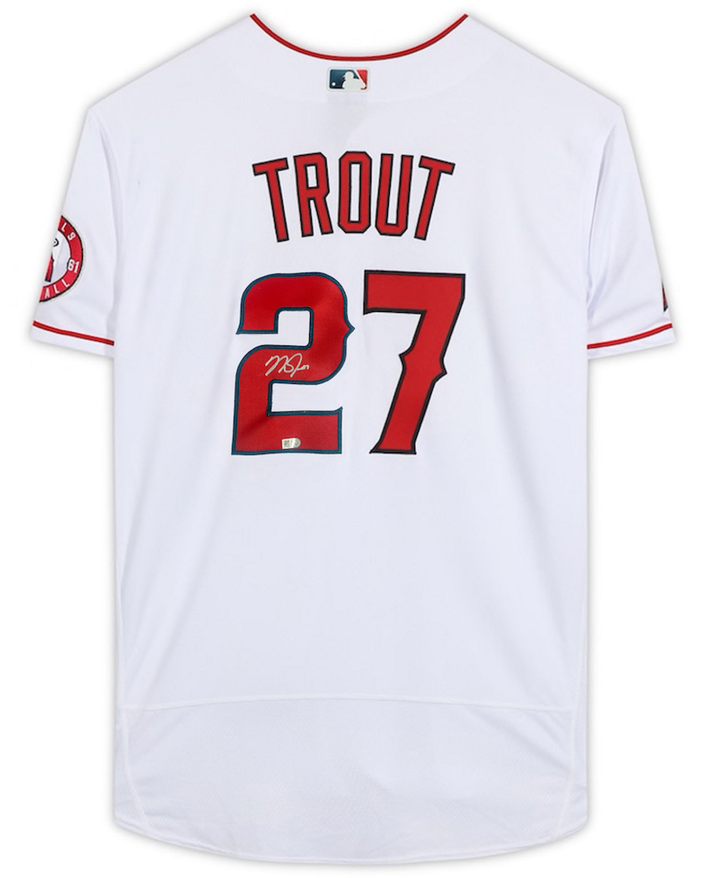 Mike Trout Autographed Authentic Angels Red Jersey