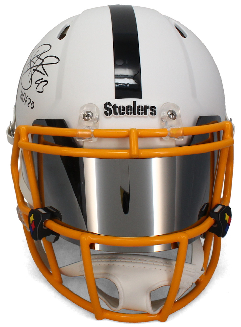 TROY POLUMALU Autographed Steelers Authentic White Matte Speed Helmet  BECKETT - Game Day Legends