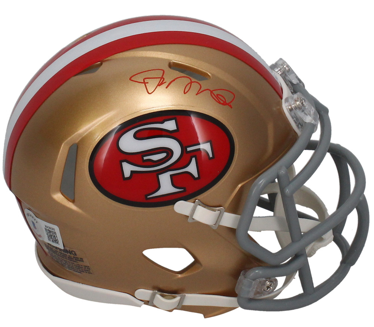 Joe Montana / Jerry Rice Autographed 49ers Mini Throwback Speed Helmet  Beckett