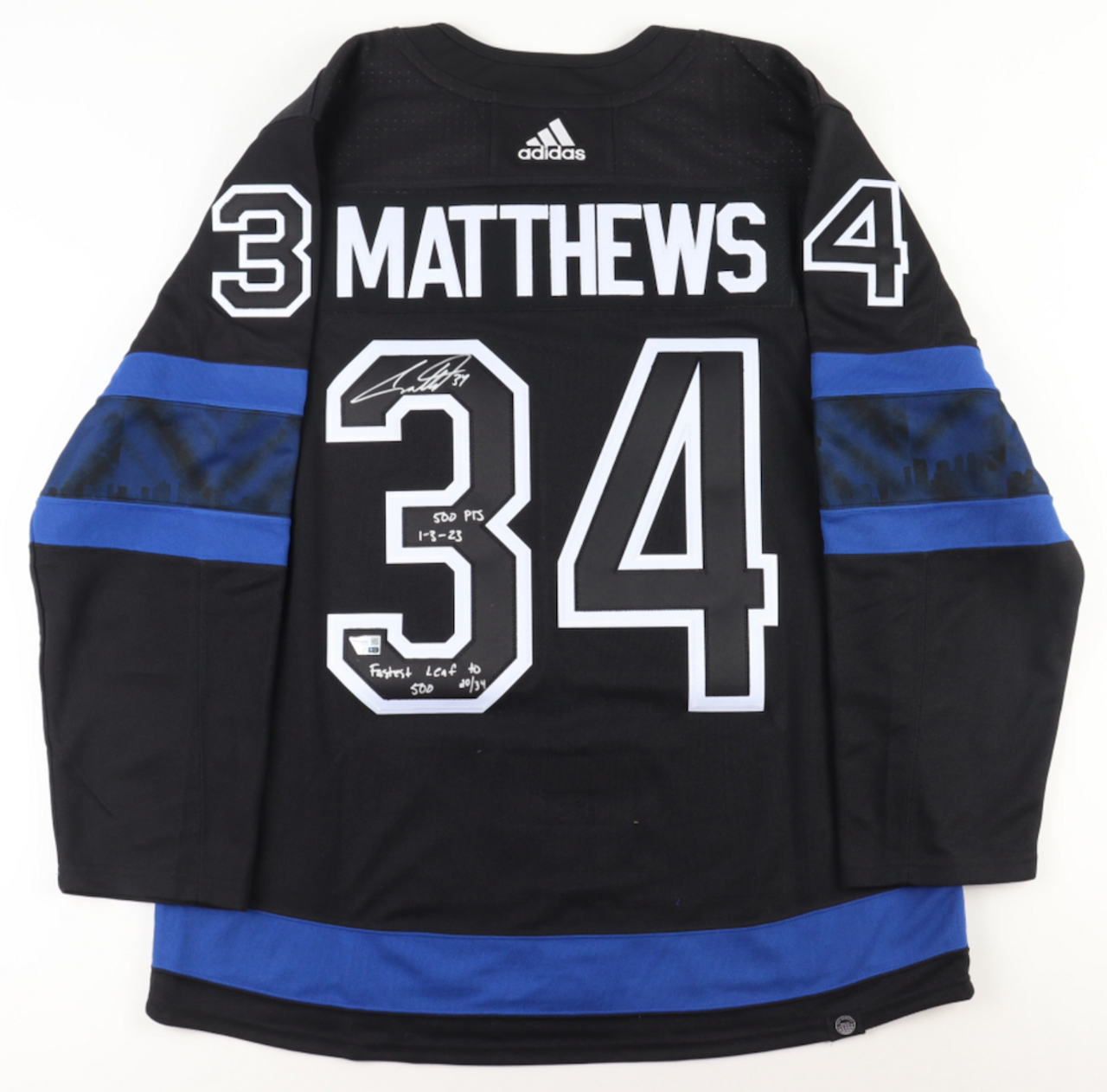 Auston Matthews Toronto Maple Leafs Autographed 8 x 10 Reverse