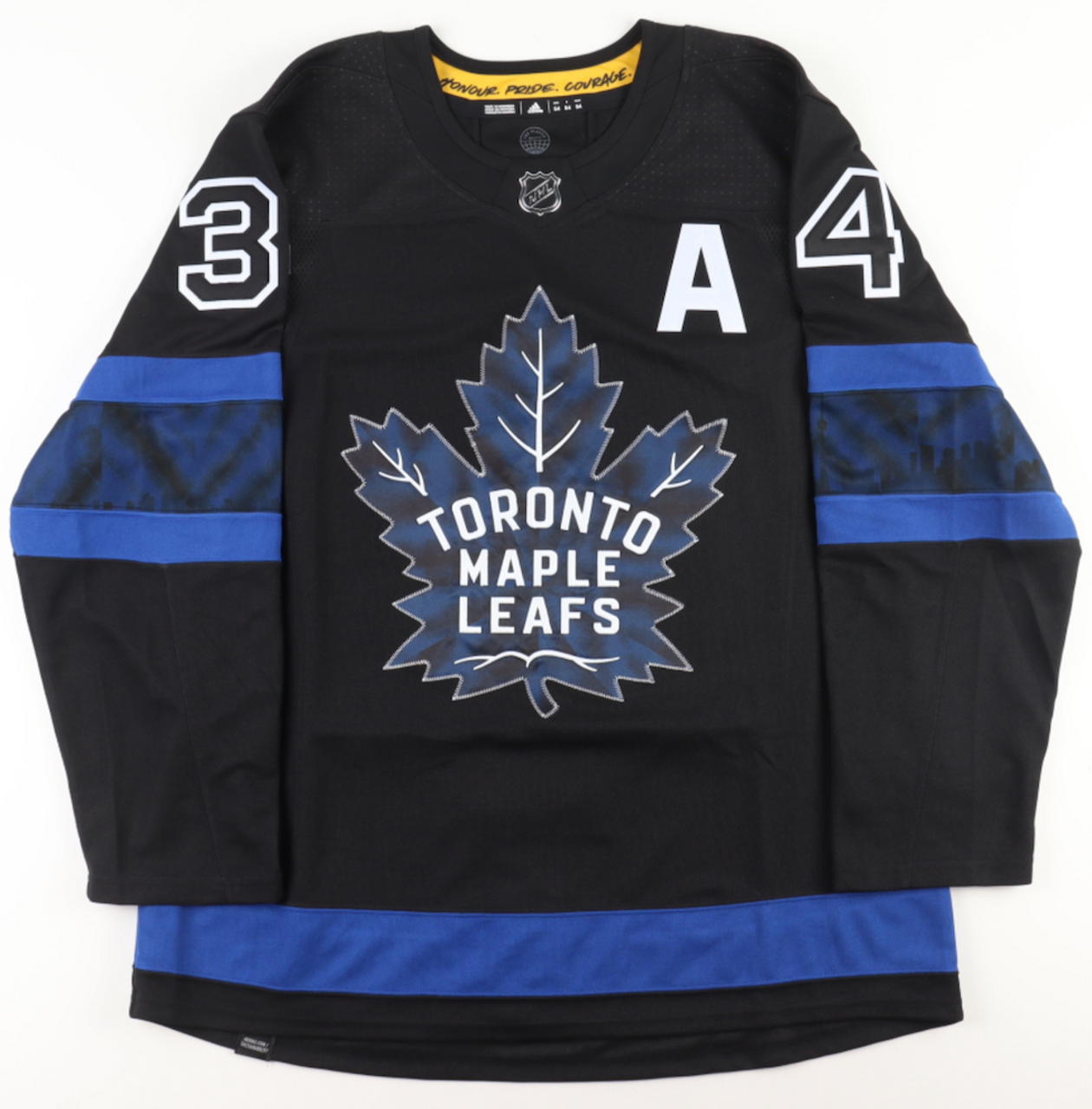 AUSTON MATTHEWS Autographed Authentic Captain Black Adidas Jersey FANATICS