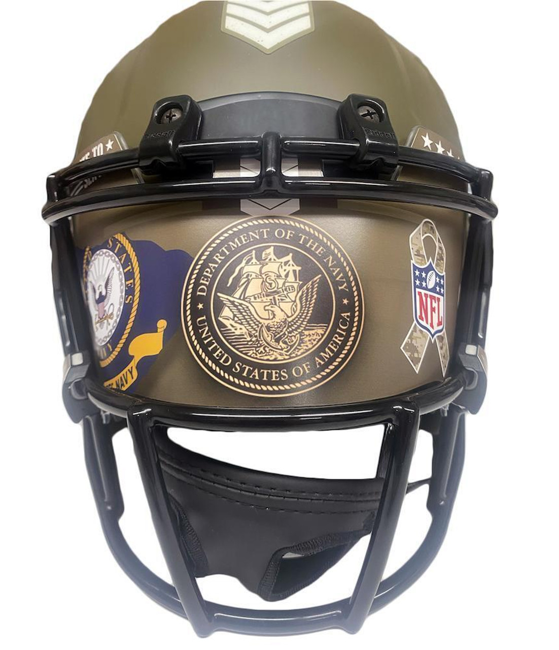 Tom Brady Autographed New England Patriots Salute to Service Speed  Authentic Helmet