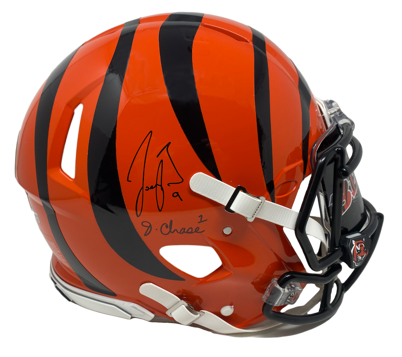 Joe Burrow / Ja'Marr Chase Autographed Authentic Helmet w/ Custom Visor  Fanatics