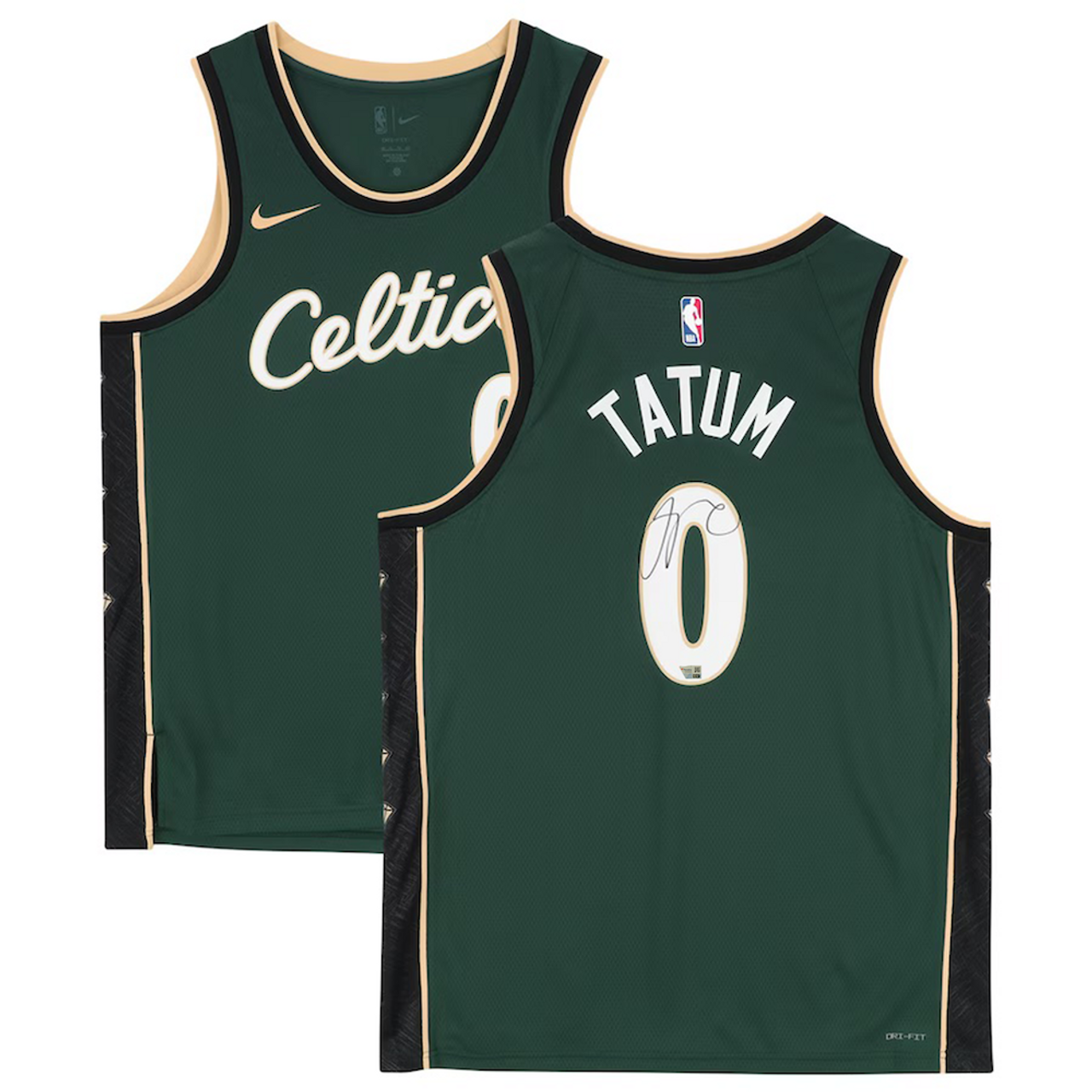 Jayson Tatum Autographed Boston Celtics Authentic Green Nike Jersey size 48  Fanatics