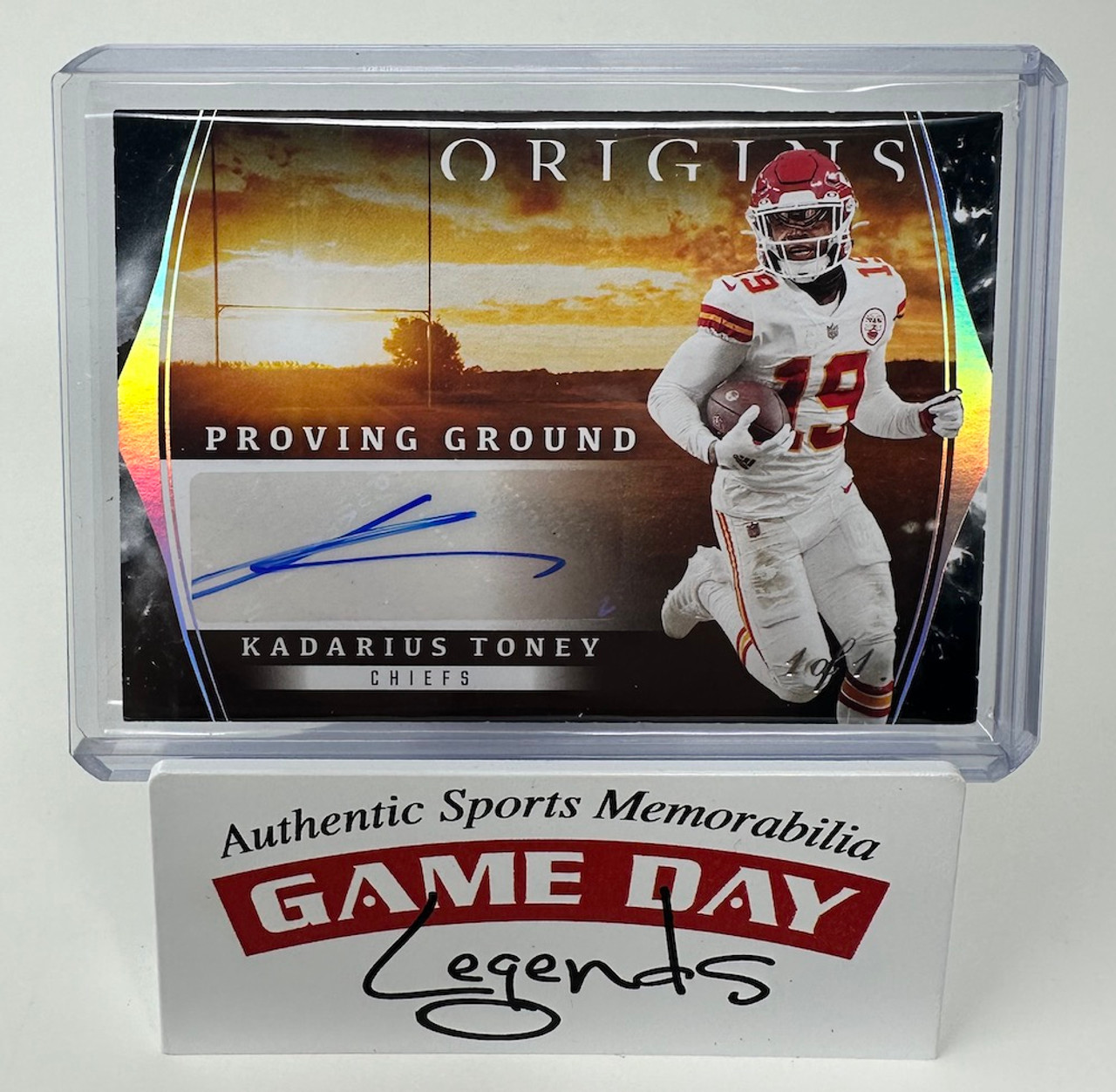 Kadarius Toney Chiefs 1 of 1 Panini Proving Ground Auto Trading