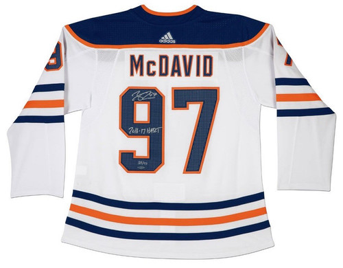 CONNOR McDAVID Signed "2016-17 Hart " Oilers Authentic Adidas Jersey UDA LE 97