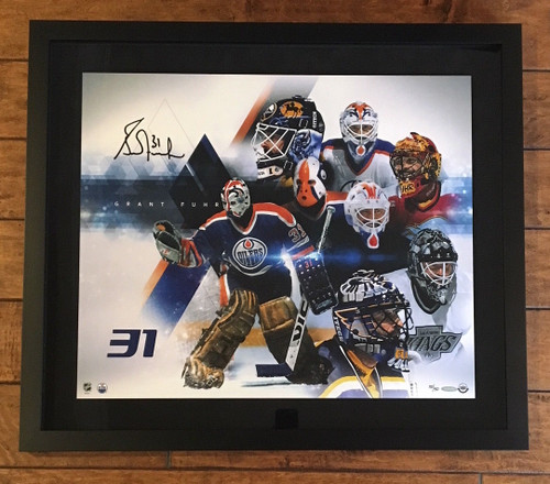 Framed Spencer Knight Florida Panthers Autographed 8 x 10 Save Photograph