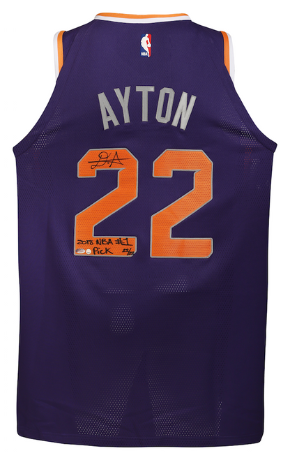 DEANDRE AYTON Autographed and Inscribed “2018 NBA #1 Pick” Authentic Purple Nike Phoenix Suns Jersey - Limited Edition of 22 - GAME DAY LEGENDS & STEINER