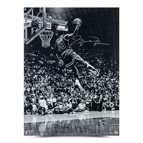 Michael Jordan Autographed 88’ Scoreboard Dunk Photo 30 x 40