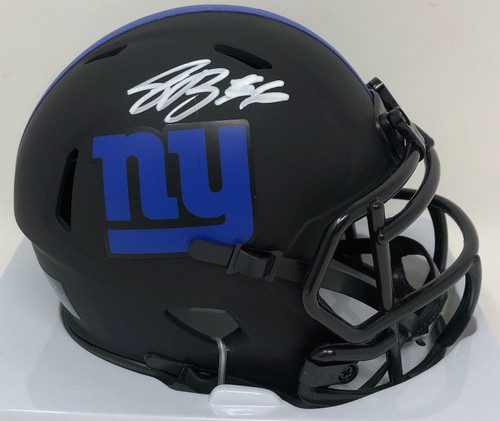 Autographed Saquon Barkley Helmet - Full Size Color Rush W 2018 Oroy