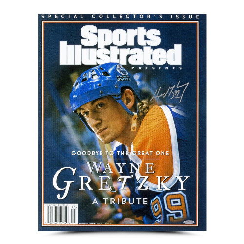 WAYNE GRETZKY Autographed Sports Illustrated Tribute Goodbye To The Great One Cover Print 15x20 Photo UDA