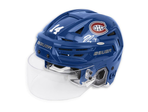 NICK SUZUKI Autographed Bauer Blue Montreal Canadiens Helmet UDA