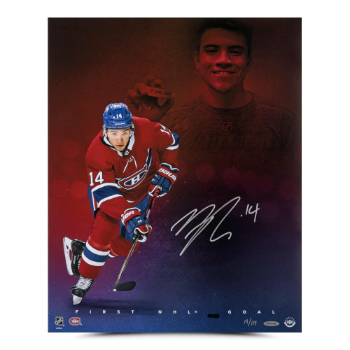 NICK SUZUKI Autographed “1st NHL Goal” 16x20 Photo UDA