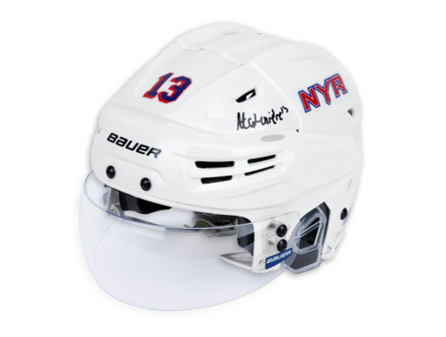 ALEXIS LAFRENIERE Autographed White Bauer New York Rangers Helmet UDA
