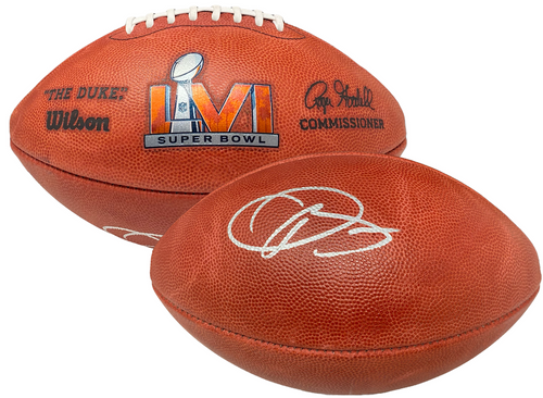 ODELL BECKHAM Jr. Autographed Rams Super Bowl LVI Official Football FANATICS