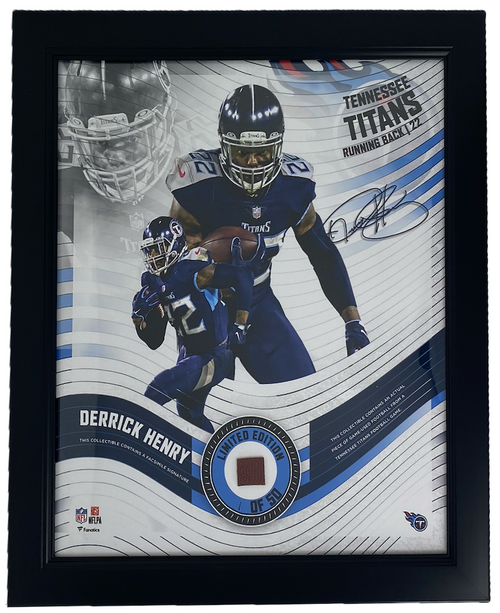 DERRICK HENRY Tennessee Titans Framed 15 x 17 Game Used Football Collage LE 1/50