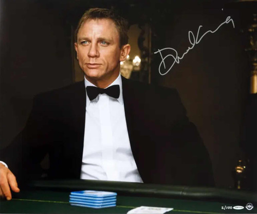 DANIEL CRAIG Autographed “Casino Royale V2” 24x20 photo UDA