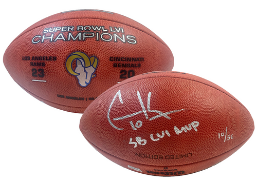 COOPER KUPP Autographed "SB LVI MVP" Super Bowl Champ Football FANATICS LE 10/56