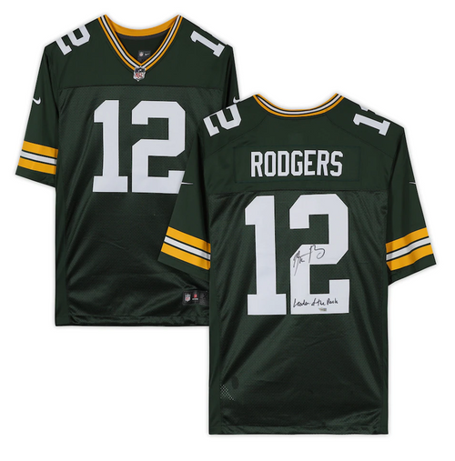 AARON RODGERS Autographed Packers "SB XLV MVP" Green Limited Jersey FANATICS