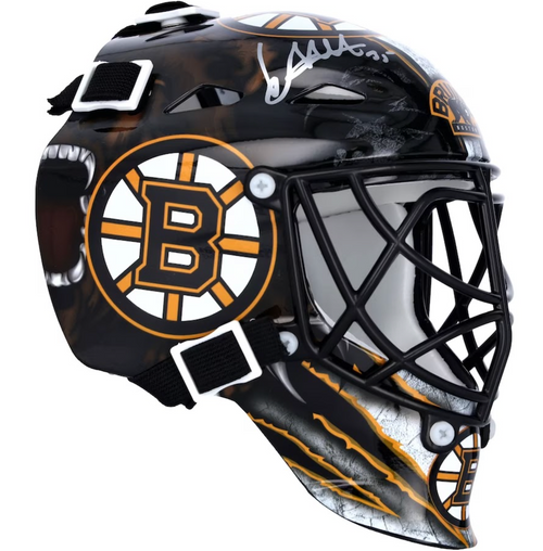 LINUS ULLMARK Autographed Boston Bruins Mini Goalie Mask FANATICS