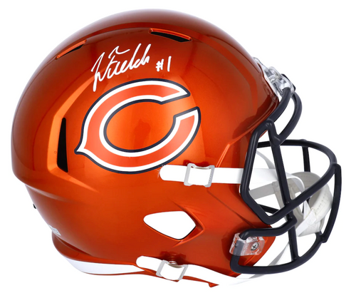 JUSTIN FIELDS Autographed Chicago Bears Full Size Flash Speed Helmet FANATICS