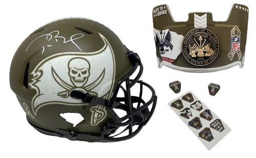 TOM BRADY Autographed Buccaneers STS Speed Ribbon Ed. Authentic Helmet  FANATICS - Game Day Legends