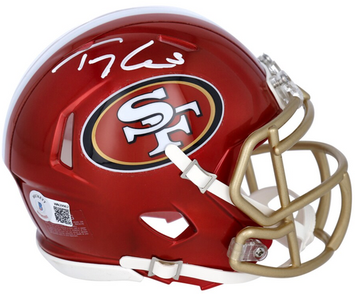 TREY LANCE Autographed San Francisco 49ers Flash Mini Speed Helmet FANATICS