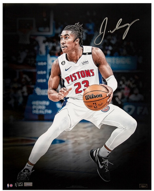 JADEN IVEY Autographed Pistons "Step Back" 16" x 20" Photograph PANINI LE 123