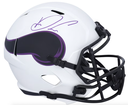 DALVIN COOK Autographed Vikings Lunar Eclipse Full Size Speed Helmet FANATICS