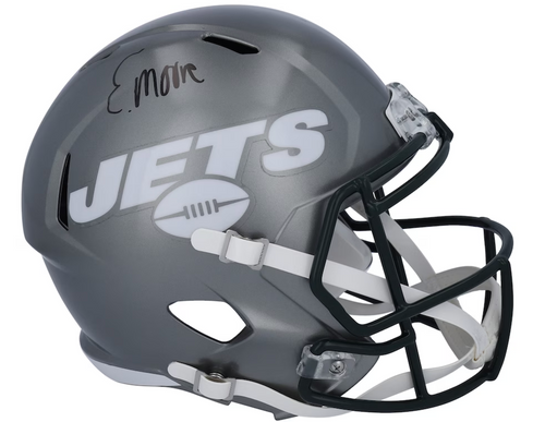 ELIJAH MOORE Autographed New York Jets Full Size Flash Helmet FANATICS