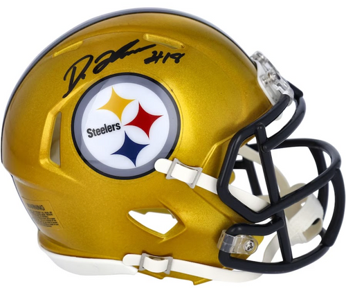 DIONTAE JOHNSON Autographed Pittsburgh Steelers Flash Mini Helmet FANATICS