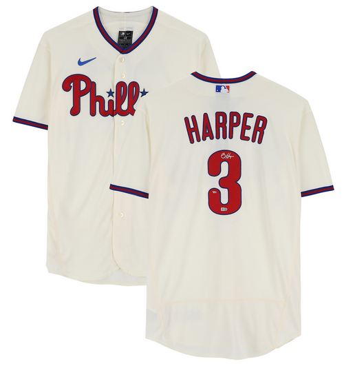 Bryce Harper Autographed Authentic Blue Phillies Jersey