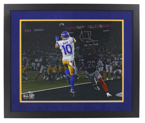 Cooper Kupp Autographed "SB LVI MVP" Super Bowl 16" x 20" Framed Photo Fanatics