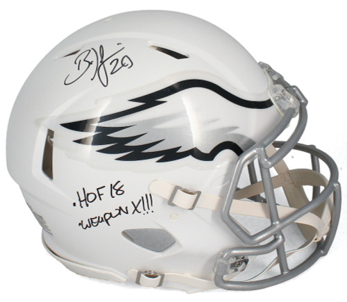 Brian Dawkins Autographed "HOF 18" Eagles White Matte Authentic Helmet Fanatics