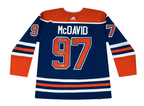 Connor McDavid Autographed Oilers "700 PTS 10/12/22" Authentic Jersey UDA LE 70