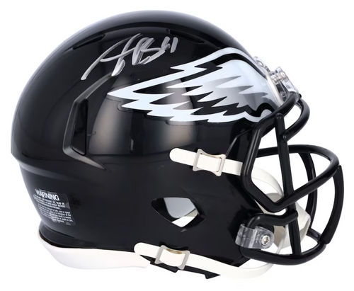 A.J. Brown Autographed Eagles 2022 Alternate Speed Mini Helmet Fanatics