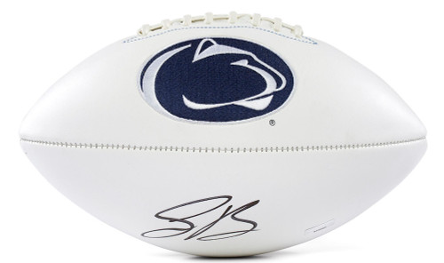 Saquon Barkley Autographed Penn State Nittany Lions White Panel Football Panini