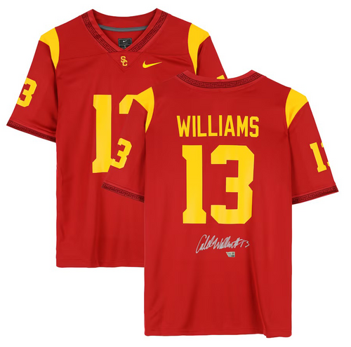 Caleb Williams Autographed USC Trojans Nike Red Limited Jersey Fanatics