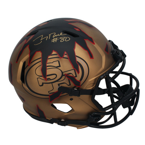 Jerry Rice Autographed Custom Painted 49ers Authentic Speed Helmet Fanatics