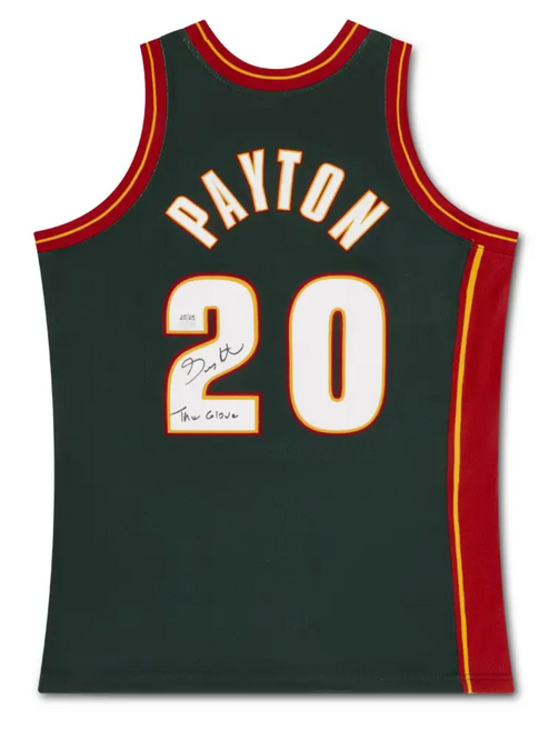 Gary Payton Autographed "The Glove" Supersonics Authentic M&N Jersey UDA LE 25