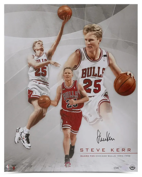 Steve Kerr #25 Chicago Bulls 1995-96 Swingman NBA Jersey Pinstripe