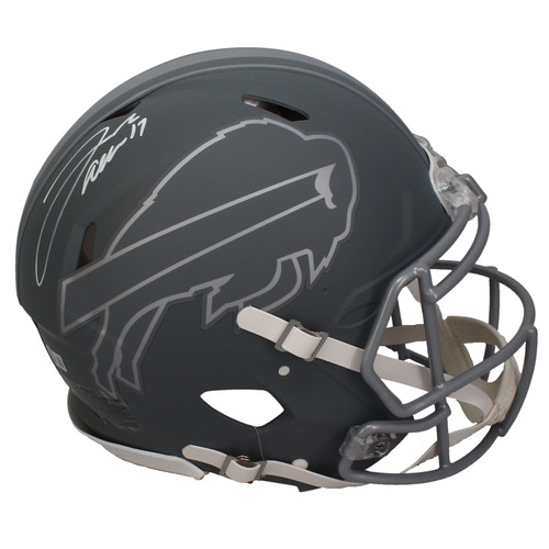 Josh Allen Autographed Buffalo Bills Slate Authentic Speed Helmet Beckett