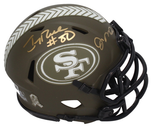 Joe Montana / Jerry Rice Autographed 49ers STS Mini Helmet Fanatics LE 1/24
