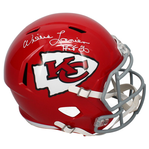 Willie Lanier Autographed "HOF 86" Chiefs Full Size Speed Helmet Beckett
