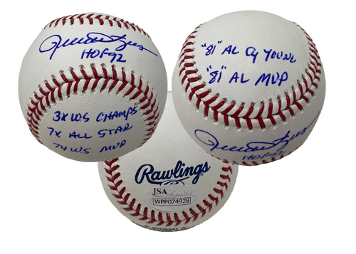 Rollie Fingers Autographed Multi Inscibed Oakland A's Official MLB Baseball JSA